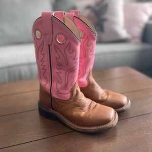 Old West Pink Cowgirl Boots